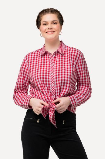 Plus size veliki brojevi Košulja dugih rukava na kopčanje za punije