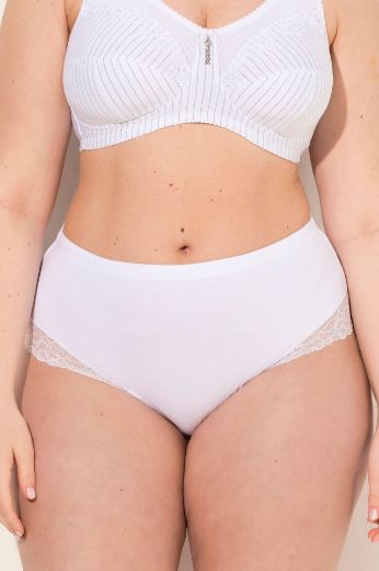 Plus size veliki brojevi Gaćice Midi s dodatkom ukrasne čipke 2 komada za punije
