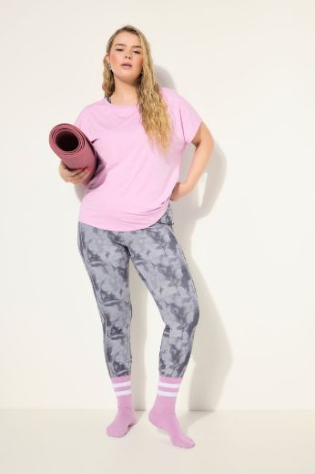 Plus size veliki brojevi Majica sportska okruglog izreza za punije