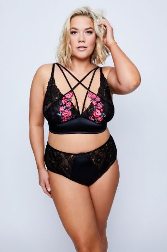 Plus size veliki brojevi Grudnjak bez žica s cvjetnim uzorkom za punije
