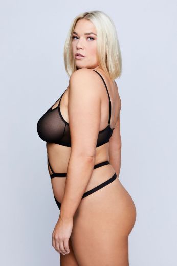 Plus size veliki brojevi Bodi mrežasti bez žica za punije