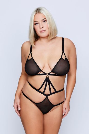 Plus size veliki brojevi Bodi mrežasti bez žica za punije