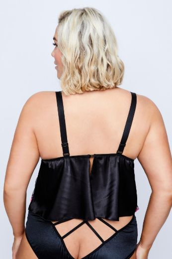 Plus size veliki brojevi Top podesivih naramenica s detaljima ruže za punije