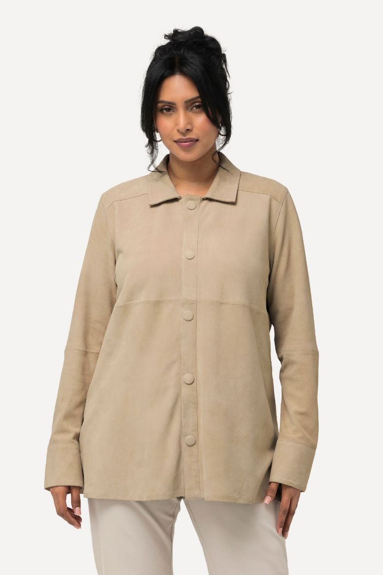 Plus size veliki brojevi Jakna od brušene kože za punije