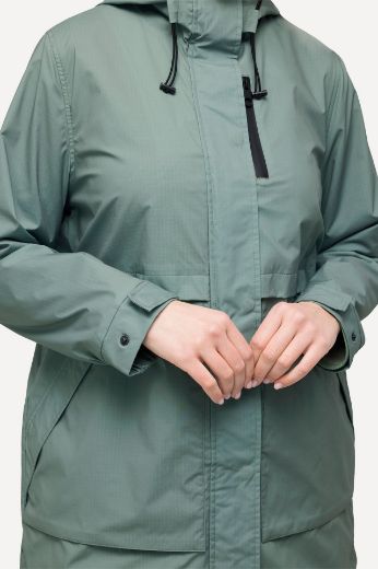 Plus size veliki brojevi Jakna prijelazna s kapuljačom za punije