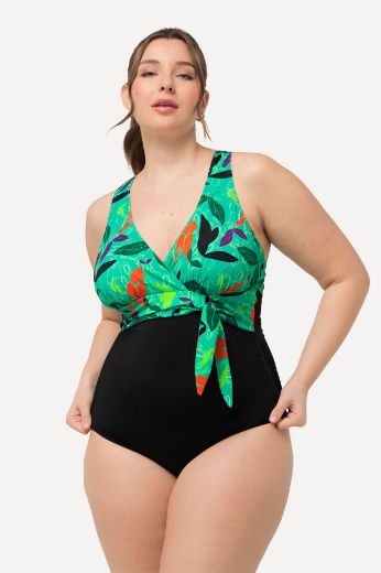 Plus size veliki brojevi Kupaći kostim jednodijelni V izreza za punije