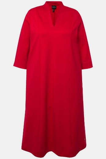 Plus size veliki brojevi Haljina 3/4 rukava s V izrezom za punije