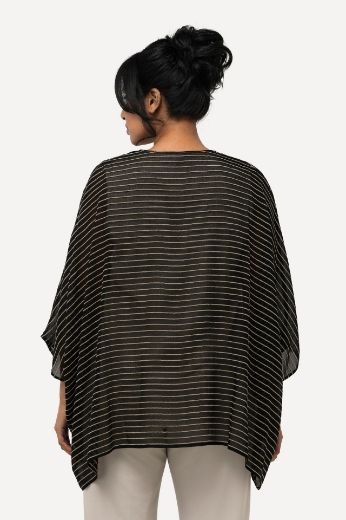 Plus size veliki brojevi Bluza V izreza na pruge za punije