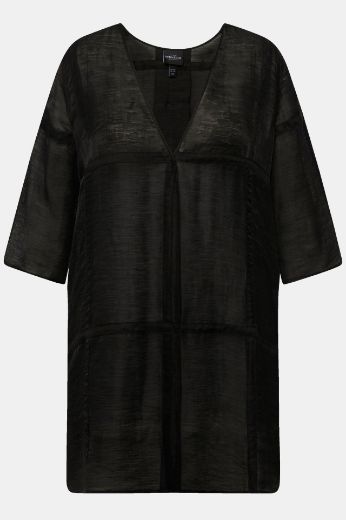 Plus size veliki brojevi Kardigan od lana s 3/4 rukavima za punije