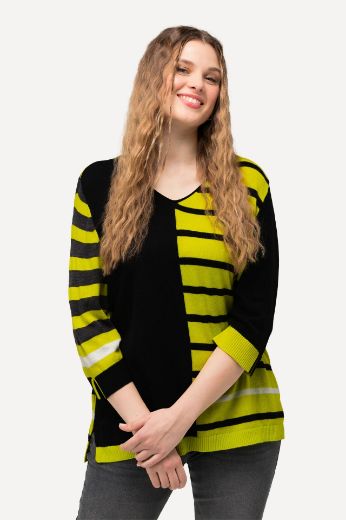 Plus size veliki brojevi Pulover 3/4 rukava V izreza za punije