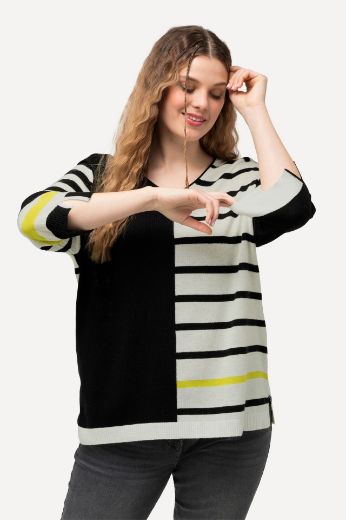 Plus size veliki brojevi Pulover 3/4 rukava V izreza za punije