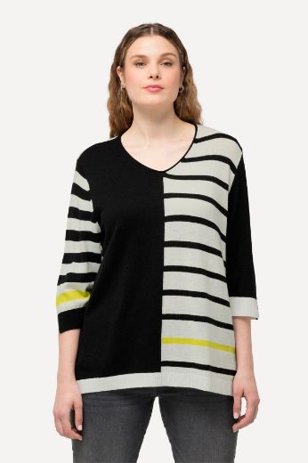 Plus size veliki brojevi Pulover 3/4 rukava V izreza za punije