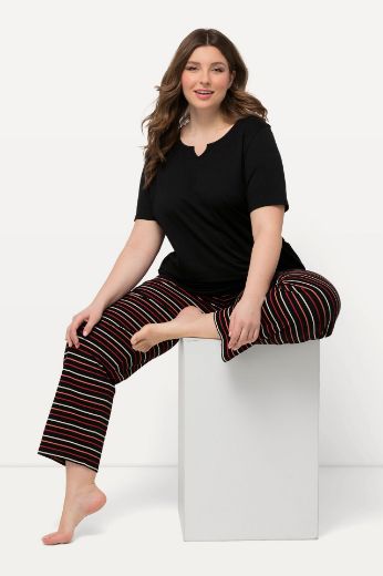 Plus size veliki brojevi Pidžama na pruge za punije