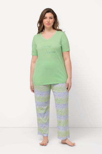 Plus size veliki brojevi Pidžama kratkih rukava i dugih nogavica za punije