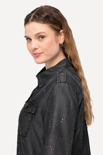 Plus size veliki brojevi Bluza dugih rukava od trapera za punije