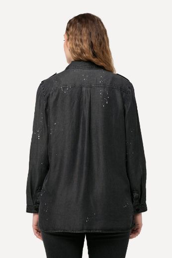 Plus size veliki brojevi Bluza dugih rukava od trapera za punije