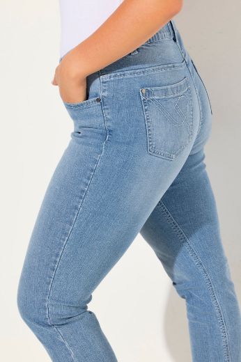 Plus size veliki brojevi Hlače SAMMY od trapera uskih nogavica za punije