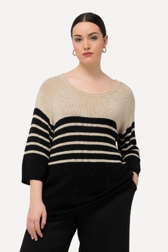 Plus size veliki brojevi Pulover pleteni 3/4 rukava za punije