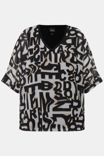 Plus size veliki brojevi Bluza 3/4 rukava V izreza za punije