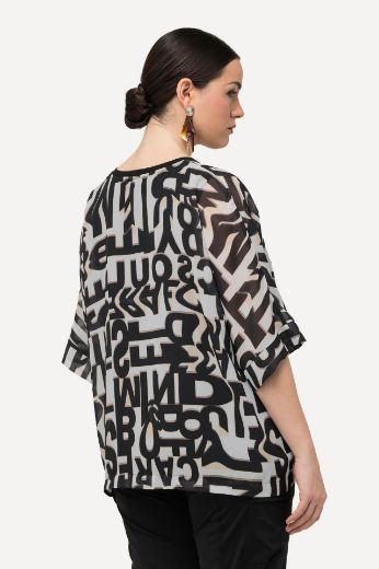 Plus size veliki brojevi Bluza 3/4 rukava V izreza za punije