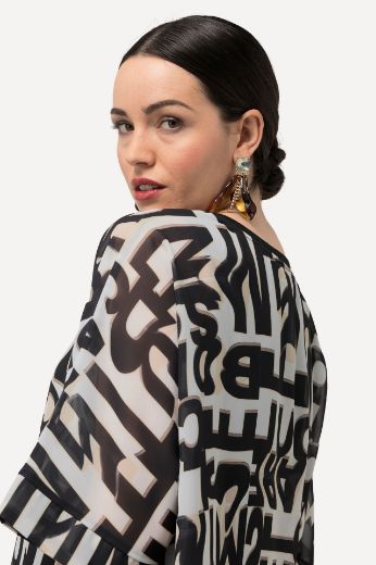 Plus size veliki brojevi Bluza 3/4 rukava V izreza za punije