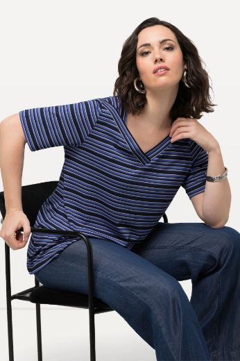Plus size veliki brojevi Majica kratkih rukava V izreza za punije