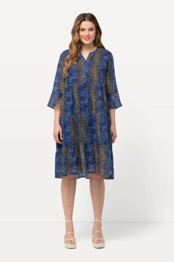 Plus size veliki brojevi Haljina 3/4 rukava na volane za punije