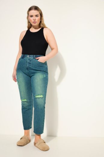 Plus size veliki brojevi Hlače od trapera visokog struka za punije