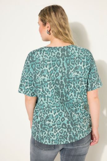 Plus size veliki brojevi Majica kratkih rukava s leopard uzorkom za punije