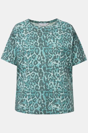 Plus size veliki brojevi Majica kratkih rukava s leopard uzorkom za punije
