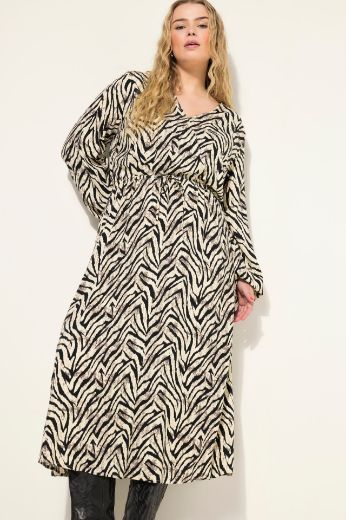 Plus size veliki brojevi Haljina dugih rukava A kroja za punije