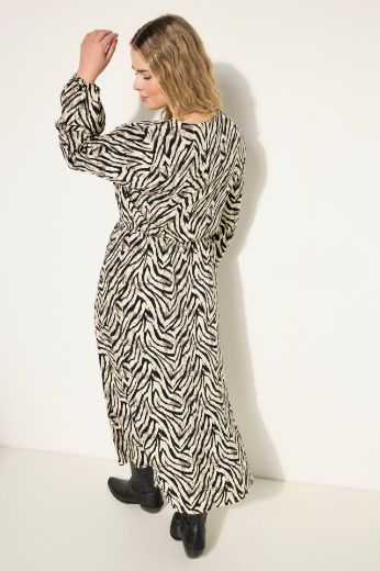 Plus size veliki brojevi Haljina dugih rukava A kroja za punije