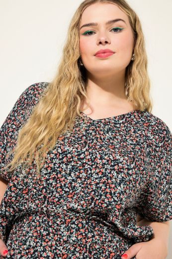 Plus size veliki brojevi Bluza V izreza cvjetnog uzorka za punije