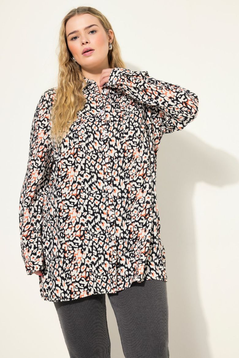 Plus size veliki brojevi Bluza dugih rukava s leopard uzorkom za punije