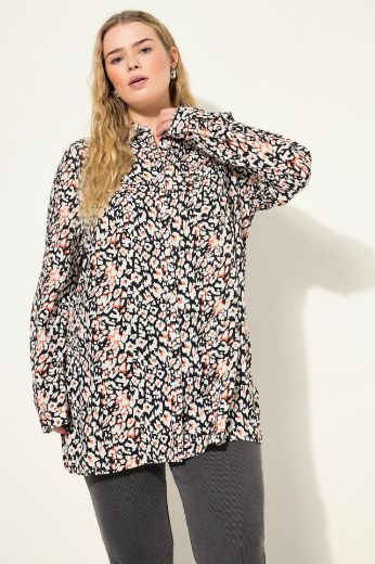 Plus size veliki brojevi Bluza dugih rukava s leopard uzorkom za punije