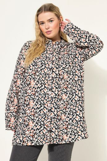 Plus size veliki brojevi Bluza dugih rukava s leopard uzorkom za punije