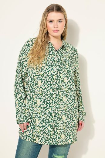 Plus size veliki brojevi Bluza dugih rukava s leopard uzorkom za punije