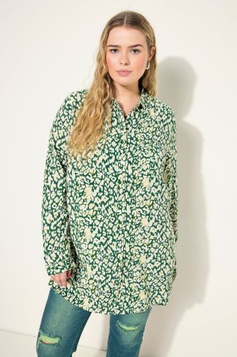 Plus size veliki brojevi Bluza dugih rukava s leopard uzorkom za punije