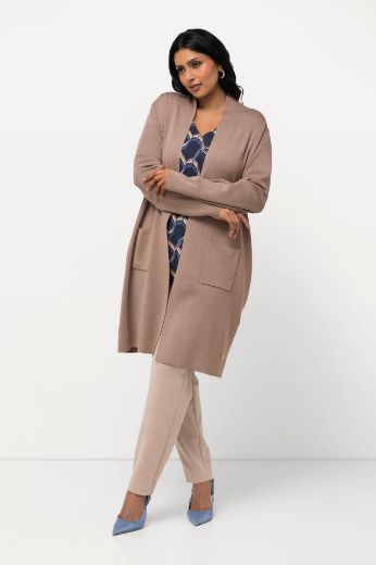Plus size veliki brojevi Kardigan dugi model s džepovima za punije