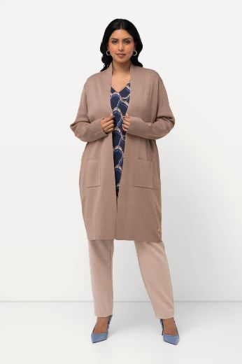 Plus size veliki brojevi Kardigan dugi model s džepovima za punije