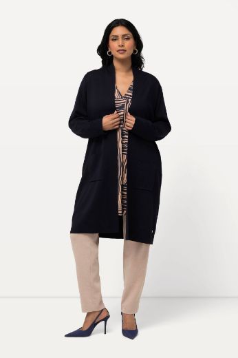 Plus size veliki brojevi Kardigan dugi model s džepovima za punije