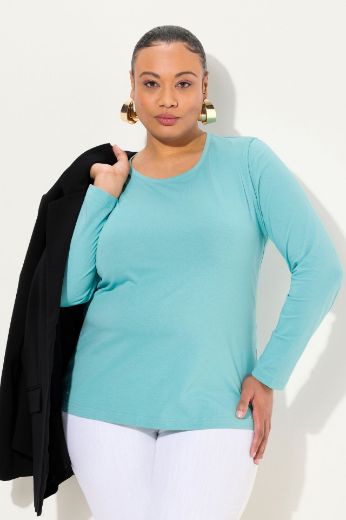 Plus size veliki brojevi Majica dugi rukavi okrugli izrez za punije