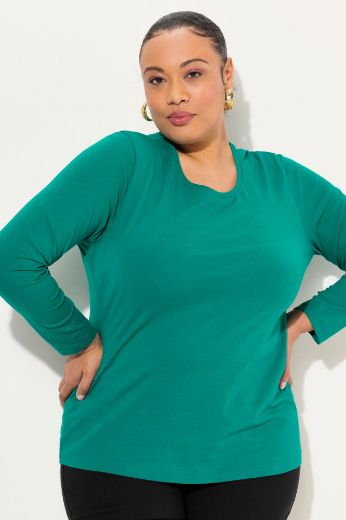 Plus size veliki brojevi Majica dugi rukavi okrugli izrez za punije