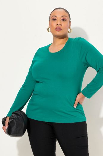 Plus size veliki brojevi Majica dugi rukavi okrugli izrez za punije