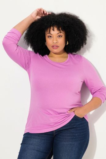 Plus size veliki brojevi Majica dugi rukavi okrugli izrez za punije