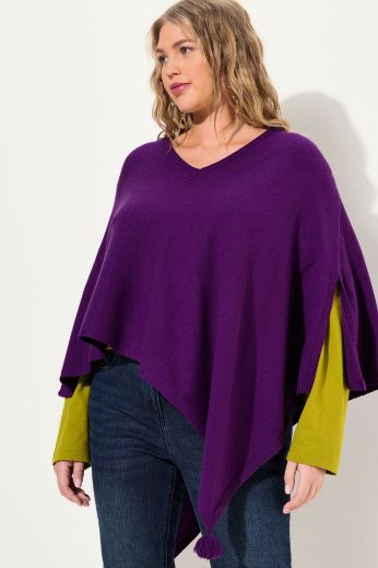 Plus size veliki brojevi Pončo V ovratnik za punije