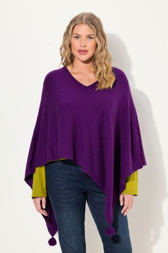 Plus size veliki brojevi Pončo V ovratnik za punije