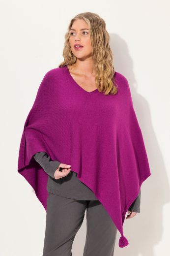 Plus size veliki brojevi Pončo V ovratnik za punije