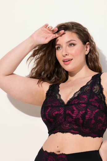 Plus size veliki brojevi Grudnjak bez žica s dodatkom čipke za punije