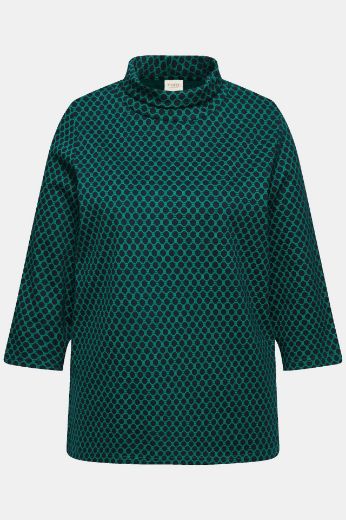 Plus size veliki brojevi Majica povišenog ovratnika s printom točki za punije